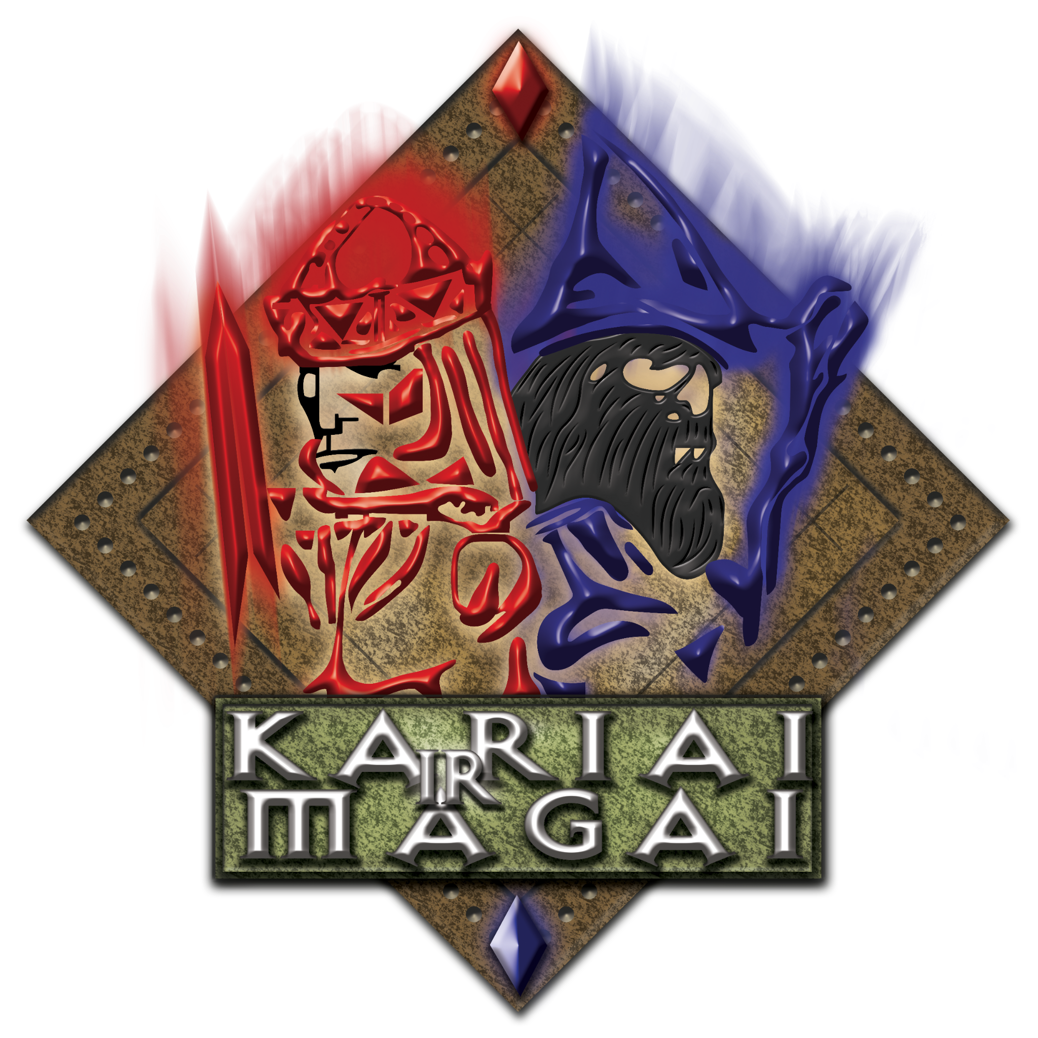 Originali Karių ir Magų emblema – karys ir magas